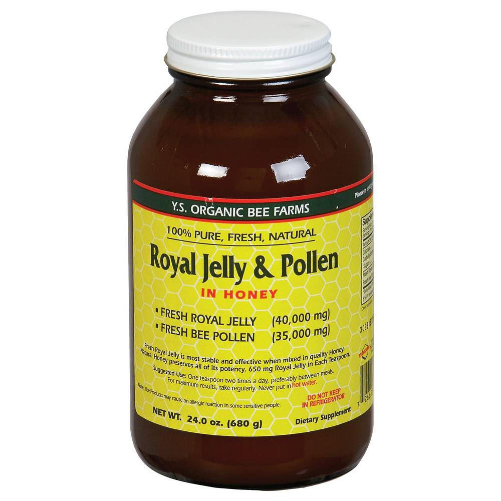 Y.s. Eco Bee Farms Royal Jelly & Pollen in Honey Pure Fresh Natural