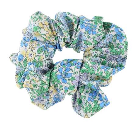 Pattern Big Scrunchie Blue Flower