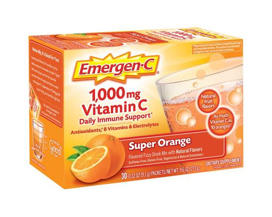 Emergen-C · Vitamin C Super Orange Supplement (30 x 0.3 oz)