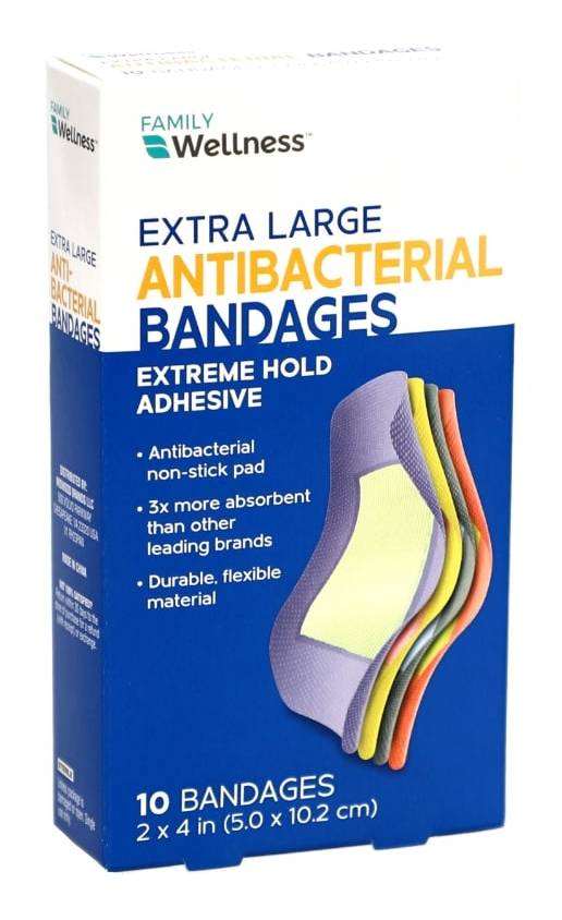 Curad Performance Series Ironman Extra Large Antibacterial Bandages, 10 ct. Box