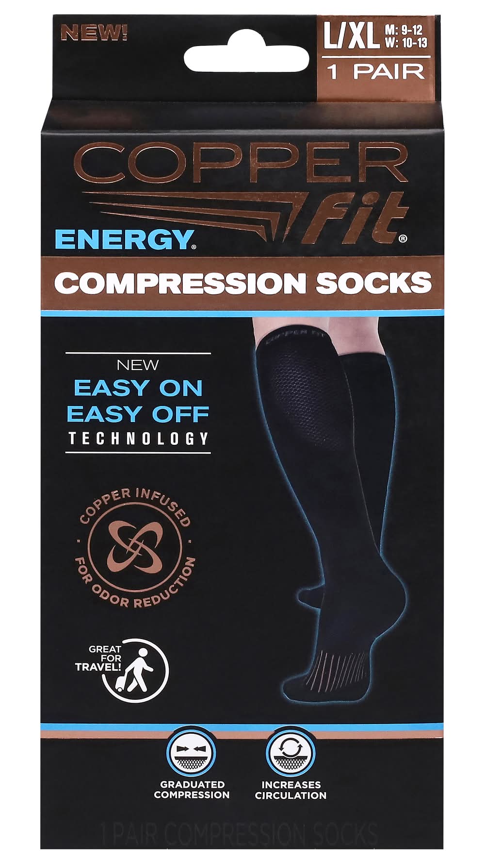 Copper Fit L/Xl Compression Socks