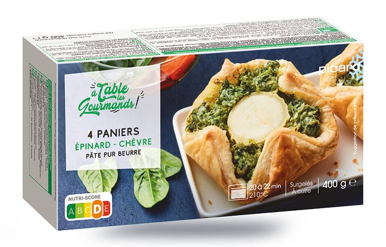 4 paniers épinard - chèvre