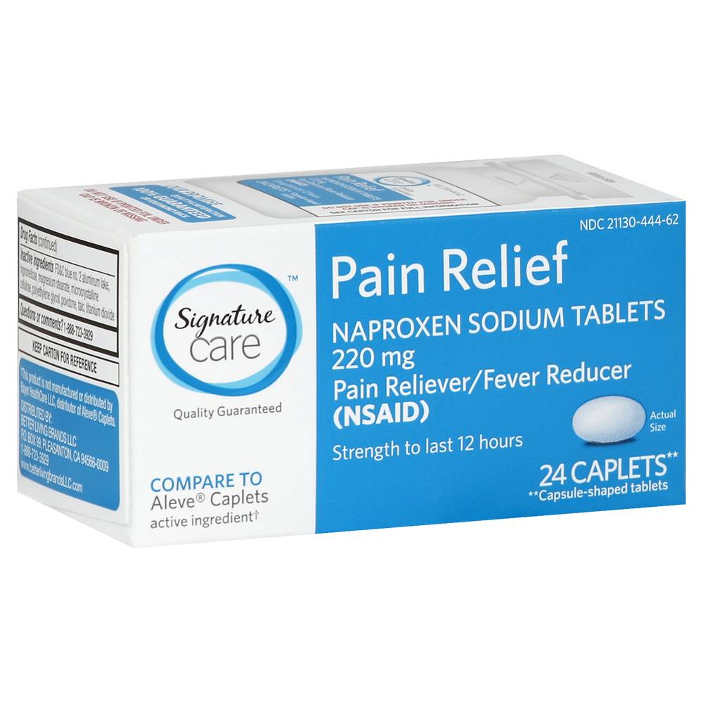 Signature Care Pain Relief 220 mg Naproxen Sodium Caplets (24 caplets)