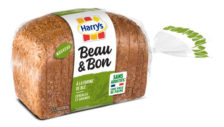 Harrys - Beau & bon pain de mie farine de ble cereales & graines