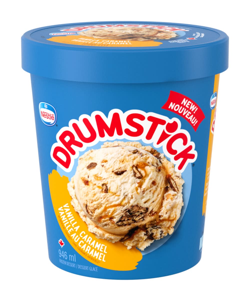 Drumstick Frozen Dessert Crafted in Canada and Made With Canadian Dairy, Vanilla Caramel (946 ml)