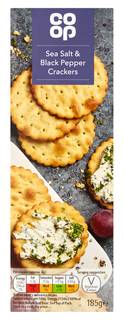 Co Op Sea Salt & Black Pepper Crackers 185g