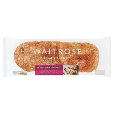 Waitrose & Partners Mixed Olive Ciabatta