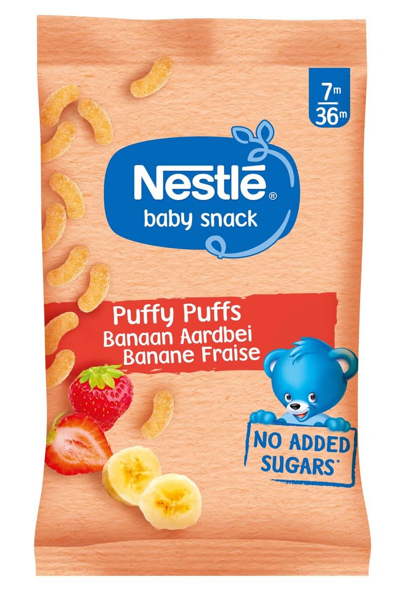NESTLE Baby Snack Puffy Puffs Fraise Banane dès 7 mois 28g