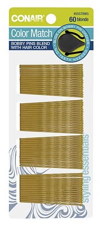 Conair Styling Essentials Bobby Pins, Blonde (60 ct)