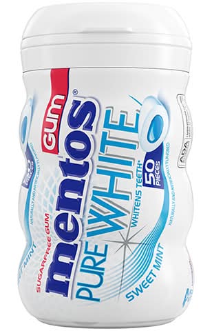 Mentos Pure White Gum 50 Count