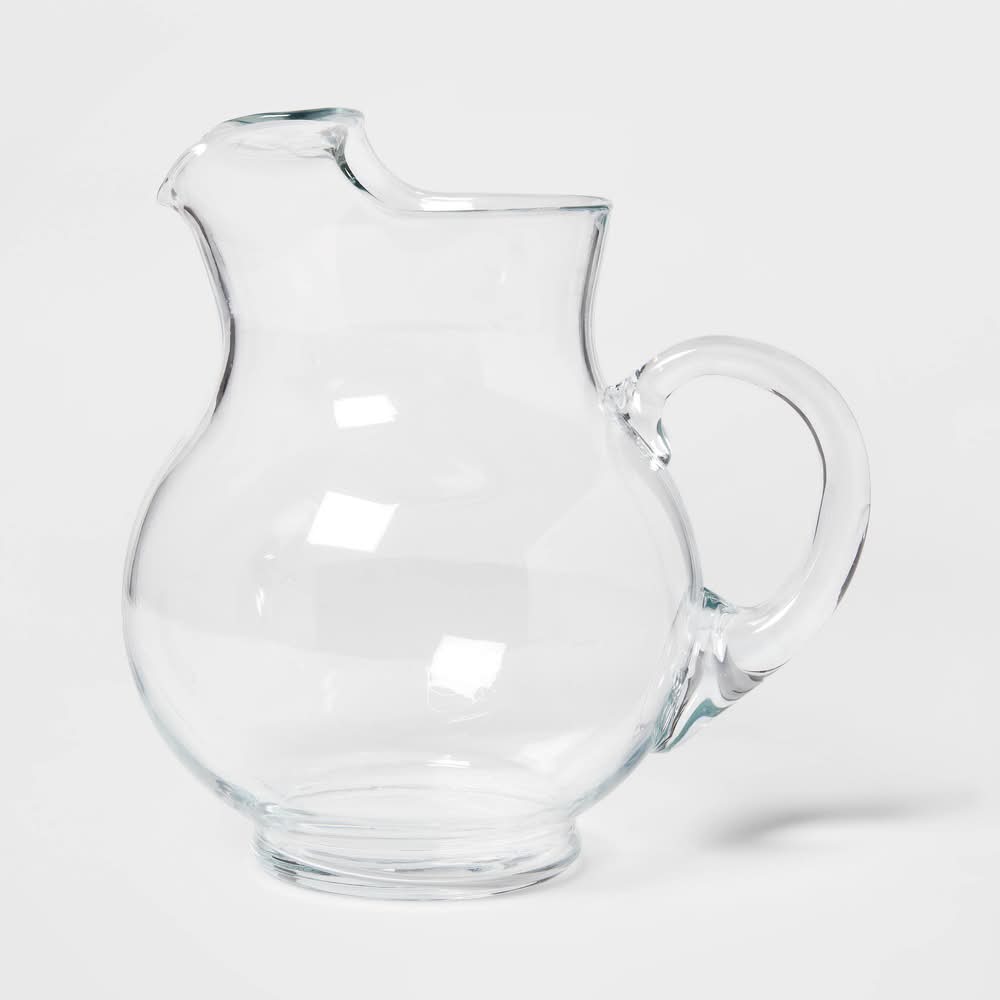 Threshold 90.6 Fl oz Capacity Clear Glass Round Pitcher With Handle