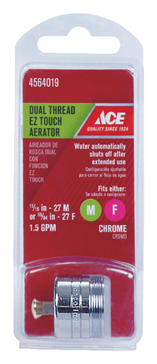 ACE Dual Thread 15/16 In.- 27M X 55/64 In.-27F Chrome Faucet Aerator