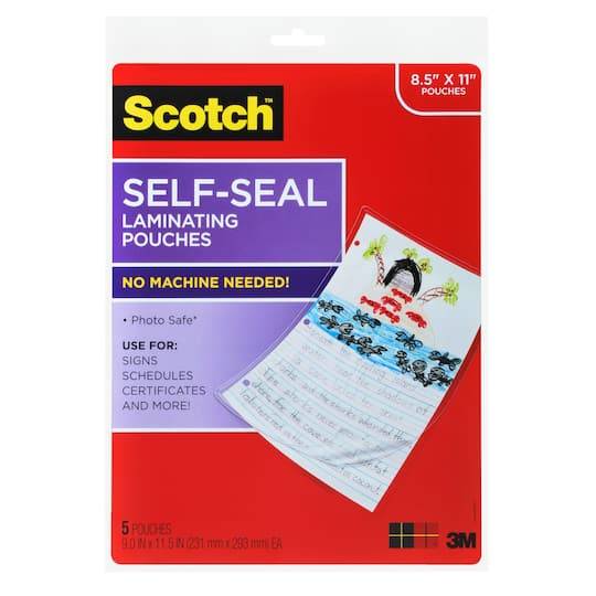 Scotch Self-Seal Laminating Pouches (5 ct)