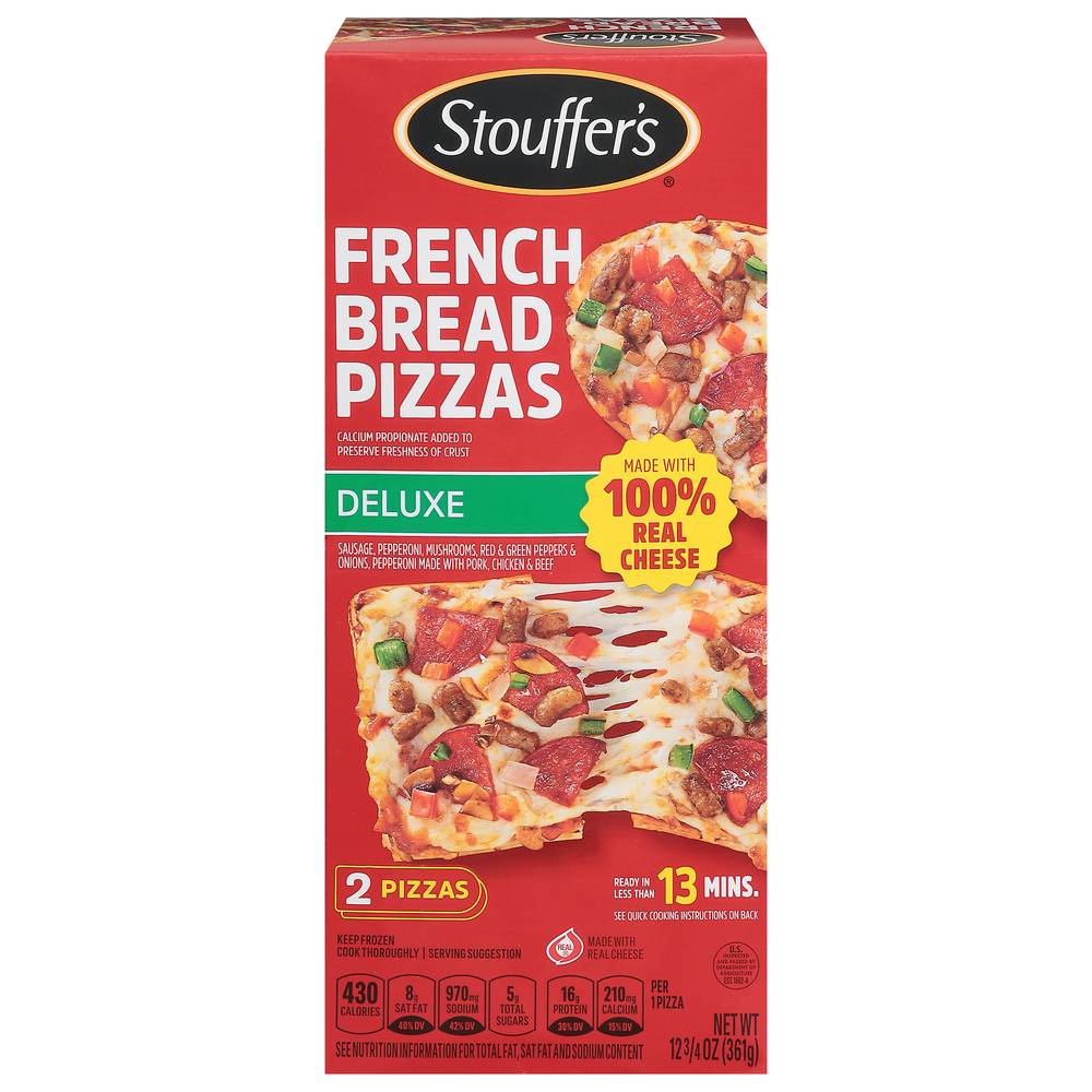 Stouffer's French Bread Deluxe Pizzas, Cheese (12.75 oz, 2 ct)