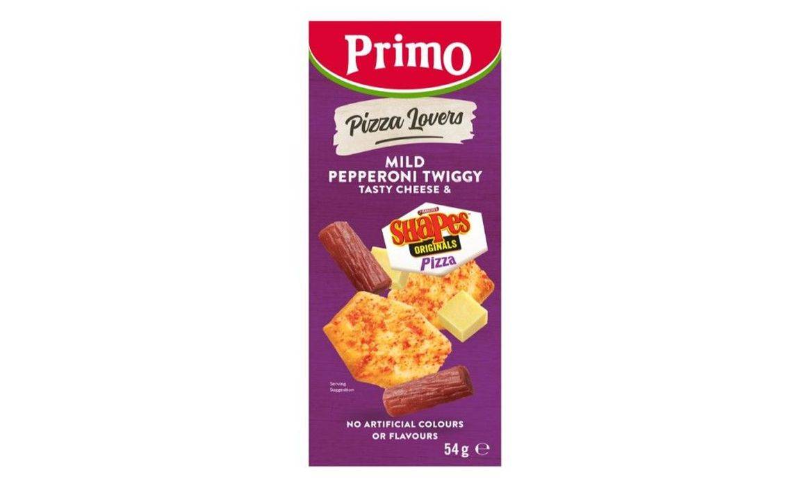 Primo Stackers Mild Twiggy, Tasty Cheese Cubes and  Pizza Shapes 54g