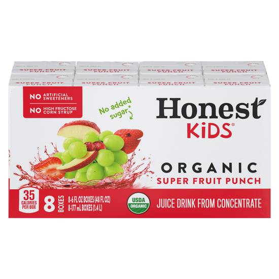 Honest Kids Organic Fruit Punch Juice Drink (8 ct, 6 fl oz)