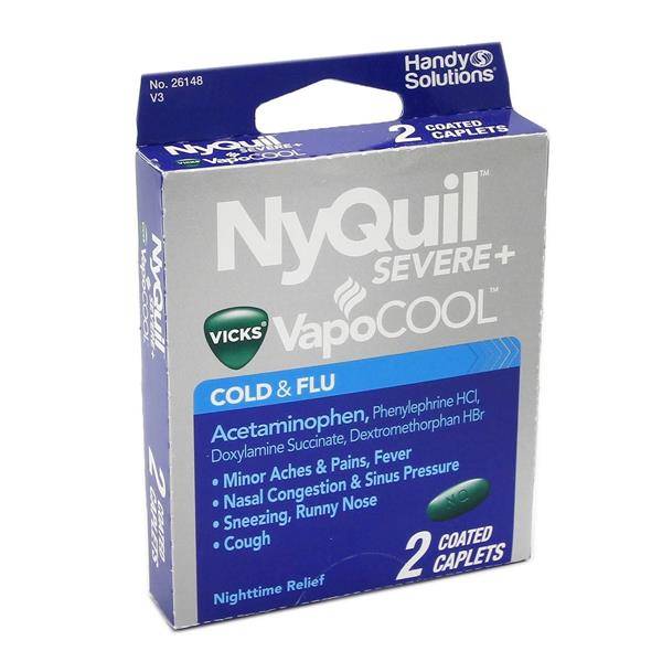 Nyquil Vicks Vapocool Severe+ Nighttime Relief Cold & Flu (2ct)