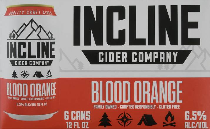 Incline Cider Company Blood Orange Cider (6 ct, 12 fl oz)