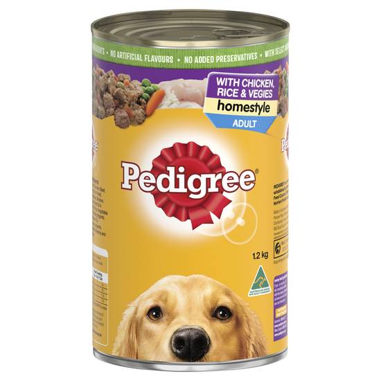 Pedigree Rice & Vegies Homestyle Adult Dog Food, Chicken (1.2kg)