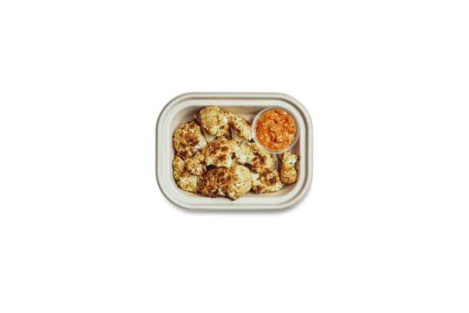 Garlic Parm Cauli + Romesco