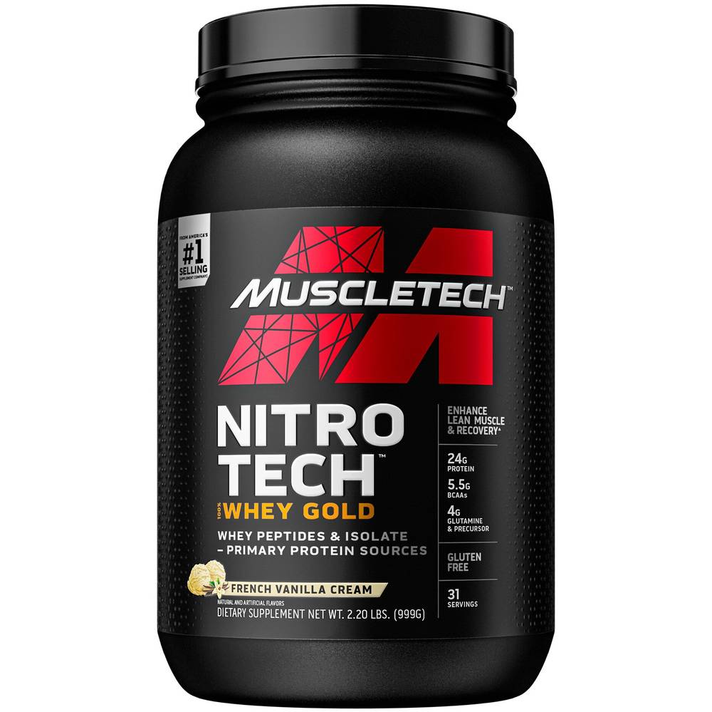 MuscleTech Nitro Tech Whey Gold French Vanilla Powder (2.2 lbs)