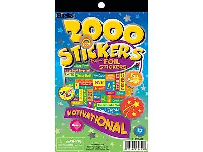 Eureka Motivational Stickers, Assorted Colors, 2000/Pack (609411)