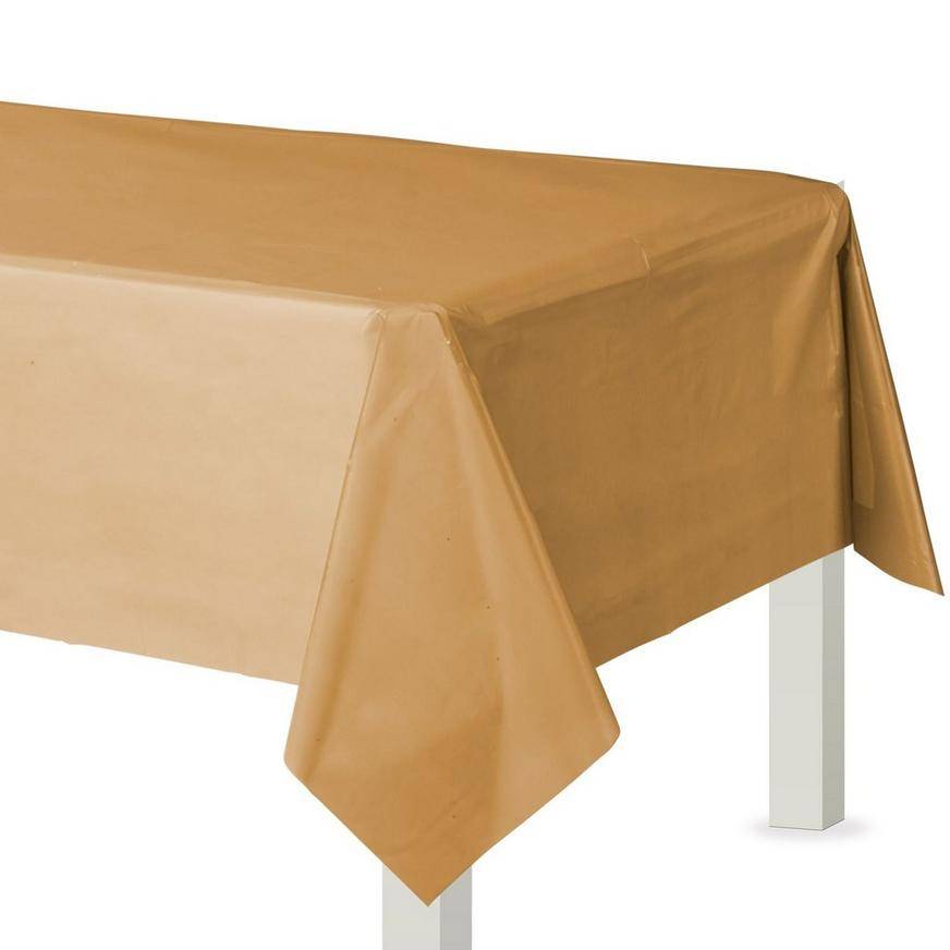 Party City Plastic Table Cover (gold)