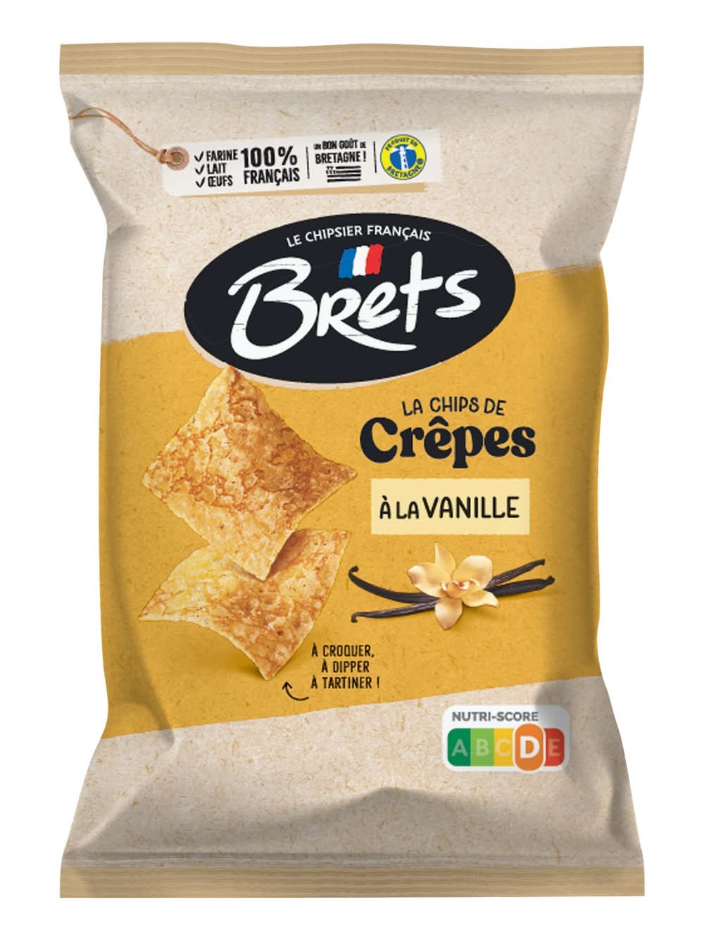Chips Crêpes Vanille Brets - le sachet de 100g