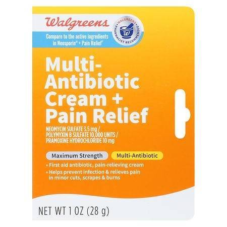 Walgreens Multi Antibiotic Cream Pain Relief