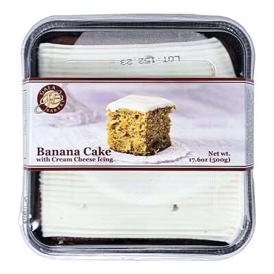 Gala Bakery Banana Cake With Cream Cheese Icing (500 g)