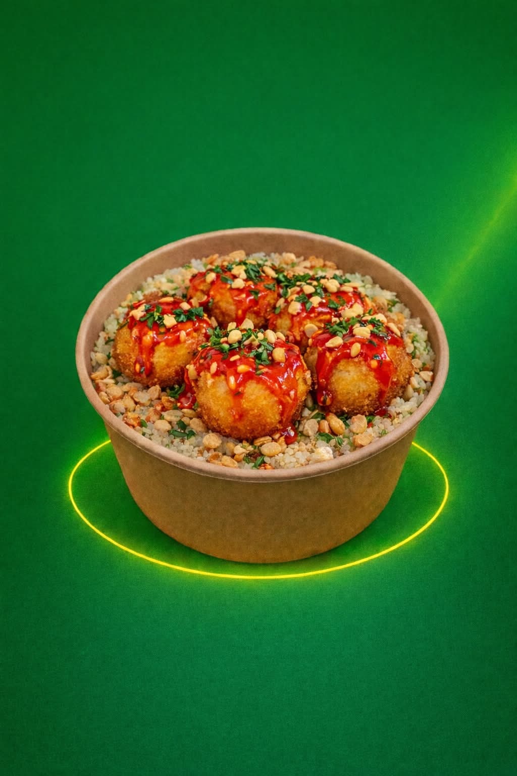 CROUSTY CAMEMBERT PANÉ SAUCE SWEET CHILI RIZ BLANC