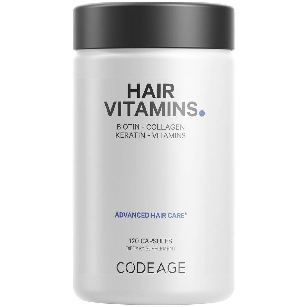 Codeage Hair Vitamins With Biotin 10000 Mcg Capsules (120 ct)