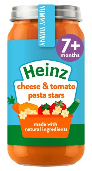 Heinz By Nature Cheese & Tomato Pasta Stars 7+ Months Baby Food (200g)