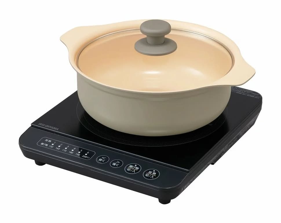 IRIS OHYAMA IHコンロ鍋セット1400W CIP-T39124-B