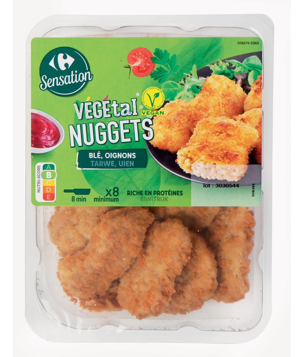 Carrefour Sensation Végétal Nuggets Blé, Oignons 200 g