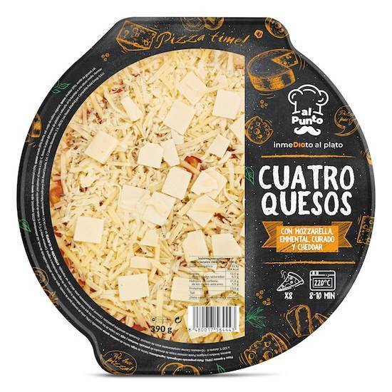 Pizza 4 quesos Al Punto bandeja 390 g