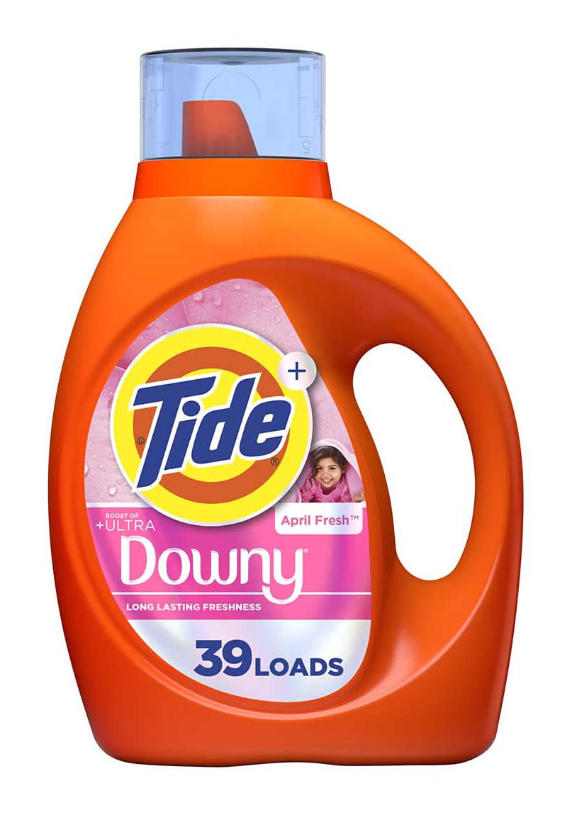 Tide Plus Boost Of Ultra Downy Liquid Laundry Detergent April Fresh Scent 55 Fl Oz - 39 Loads