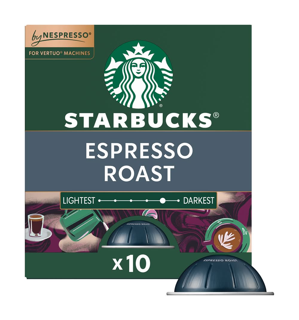 Starbucks Nespresso Vertuo Espresso Roast Coffee (2.39 oz, 10 ct)