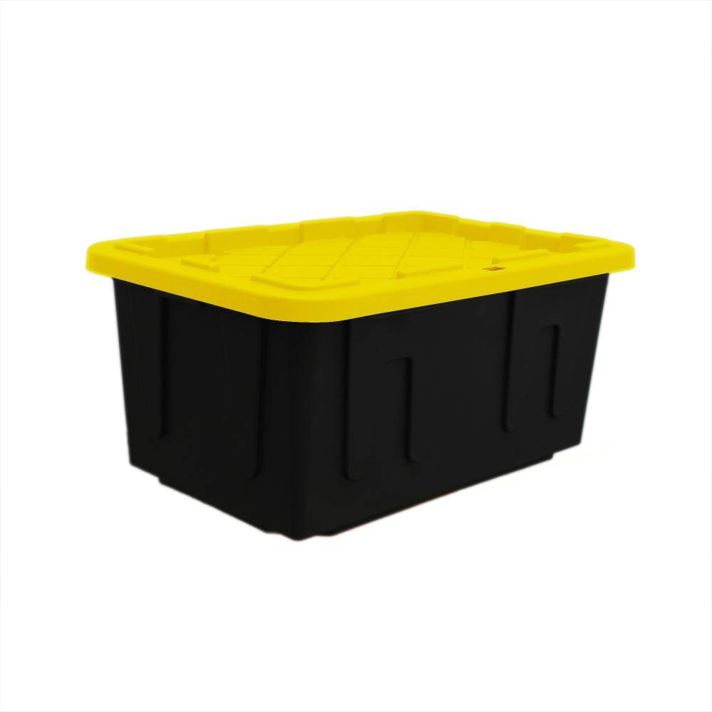 Plastic trends caja de uso rudo extra resistente (amarillo - negro)