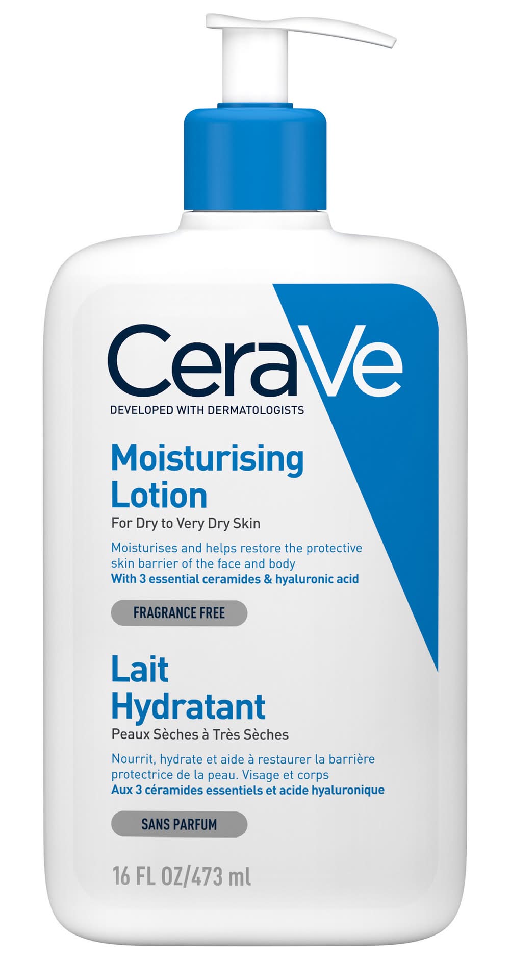 CeraVe - Lotion hydratante pour peaux sèches à très sèches (473ml)