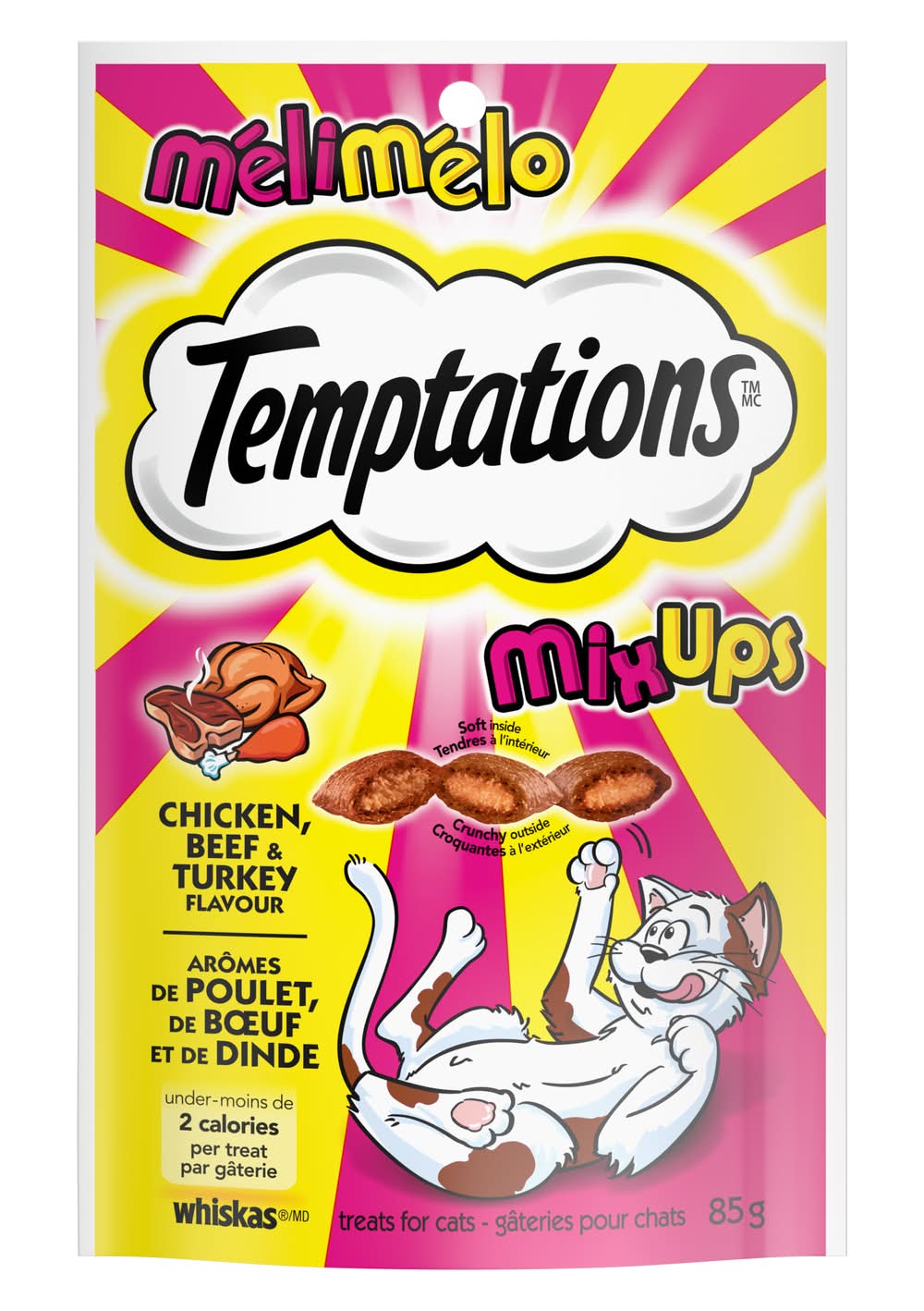 Whiskas Temptation Mixups Chicken Beef and Turkey Treats For Cats (0.09 kg)