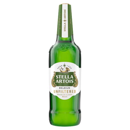 Stella Artois Unfiltered Premium Belgium Lager Beer Single Bottle 620ml