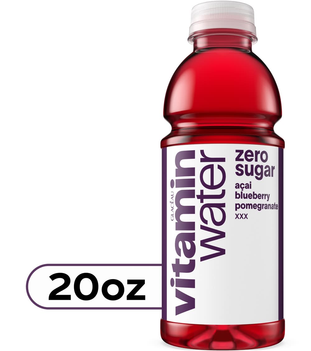 Vitaminwater Zero Sugar Flavored Mineral Water, Xxx Açai Blueberry Pomegranate (20 fl oz)