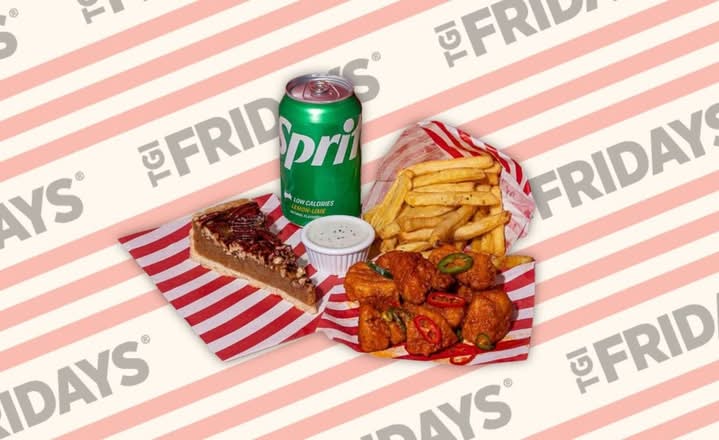 Boneless Hot Wings, Fries, Dessert & Soda