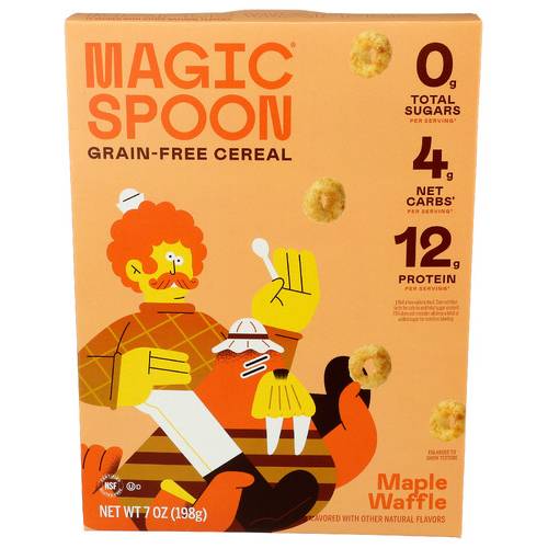 Magic Spoon Cereal Maple Waffle Grain-Free Cereal