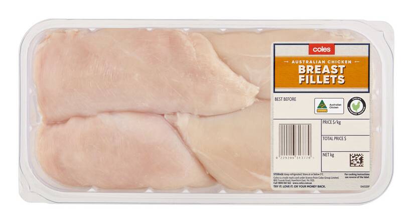 Coles RSPCA Approved Chicken Breast Fillets Large Pack approx. 1.4kg
