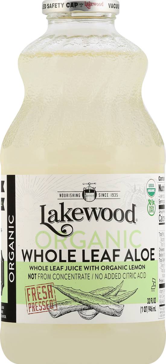 Lakewood Organic Whole Leaf Aloe Juice (32 fl oz)