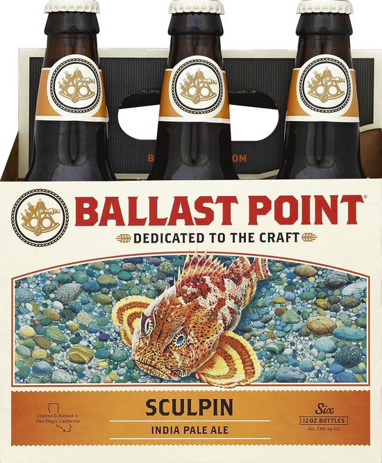 Ballast Point Sculpin Ipa Beer (6 pack, 12 fl oz)