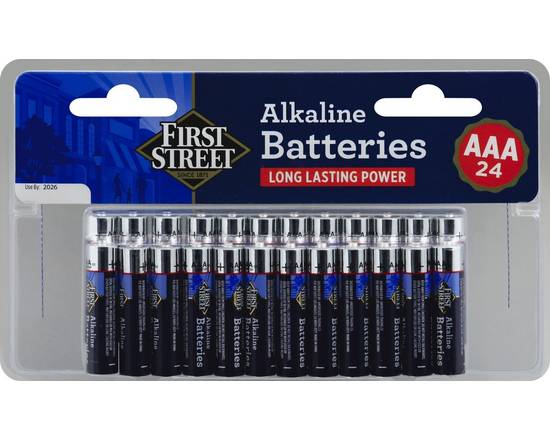 First Street · AAA Long Lasting Power Alkaline Batteries (24 ct)