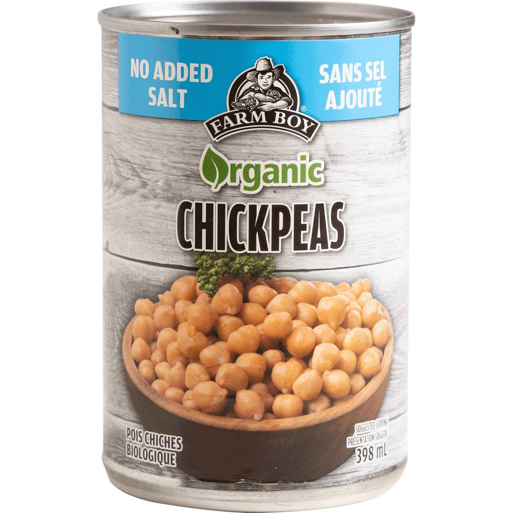 Farm Boy™ No Added Salt Organic Chickpeas Canned Beans (398 ml)